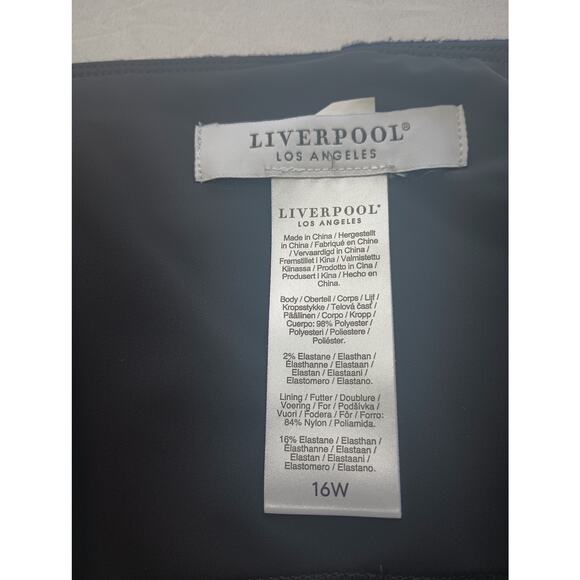 Liverpool Plaid Mini Skirt Pencil Women Size 16W Pull On Career Office Formal - Picture 2 of 3